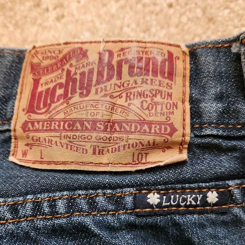 Lucky Brand 181 Relaxed Straight Mid-rise Men's Blue Jeans - Size 38x32 - Picture 10 of 11